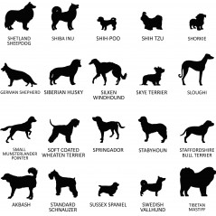 Plaque ronde commémorative funéraire pour chien en ardoise personnalisable pour planter en terre