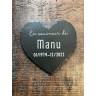 Coeur funéraire en ardoise naturelle pour rendre hommage à un proche disparu Coeur funéraire en ardoise naturelle pour rendre hommage à un proche disparu