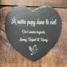 Coeur funéraire en ardoise naturelle pour rendre hommage à un proche disparu Coeur funéraire en ardoise naturelle pour rendre hommage à un proche disparu