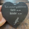 Coeur funéraire en ardoise naturelle pour rendre hommage à un proche disparu Coeur funéraire en ardoise naturelle pour rendre hommage à un proche disparu