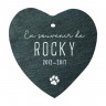 Coeur commémoratif en ardoise personnalisable pour planter en terre
