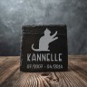 Stèle funéraire personnalisée pour chat – Ardoise gravée et durable