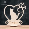 Décoration de table/bibliothèque "Chat"