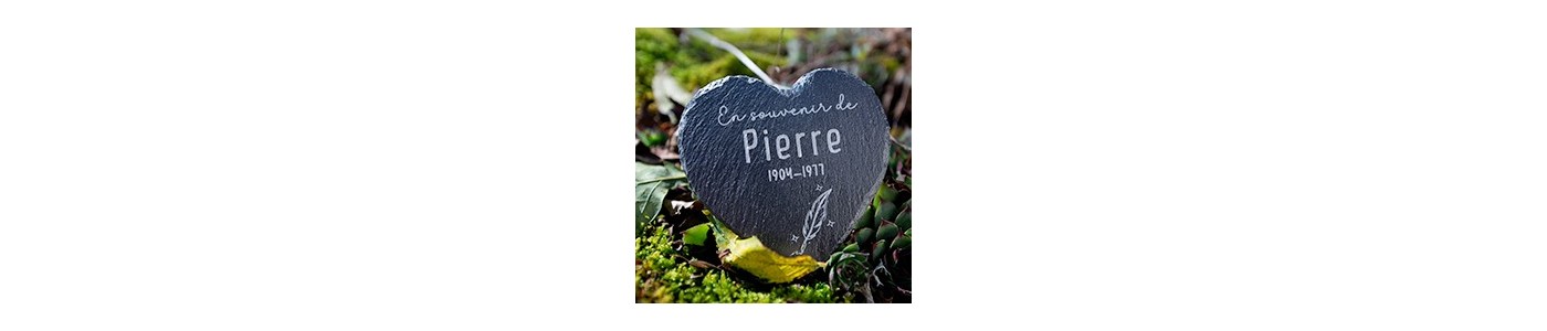 Coeurs en ardoise personnalisables